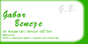 gabor bencze business card